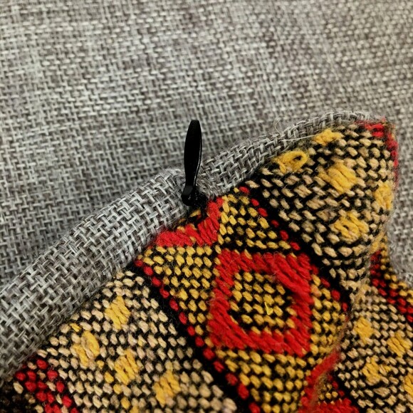 Boho Throw Pillow Cover 17X17 Bohemian Multi-Color Striped Diamond Tribal - Picture 6 of 7